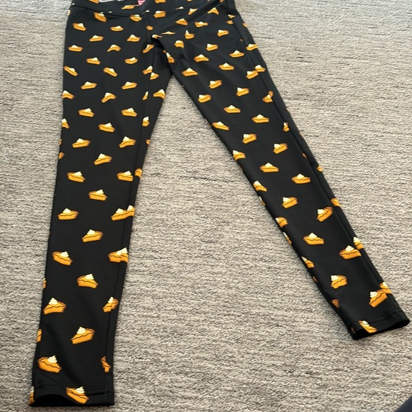 Tipsy Elves pumpkin pie thanksgiving leggings small - Picture 3 of 6